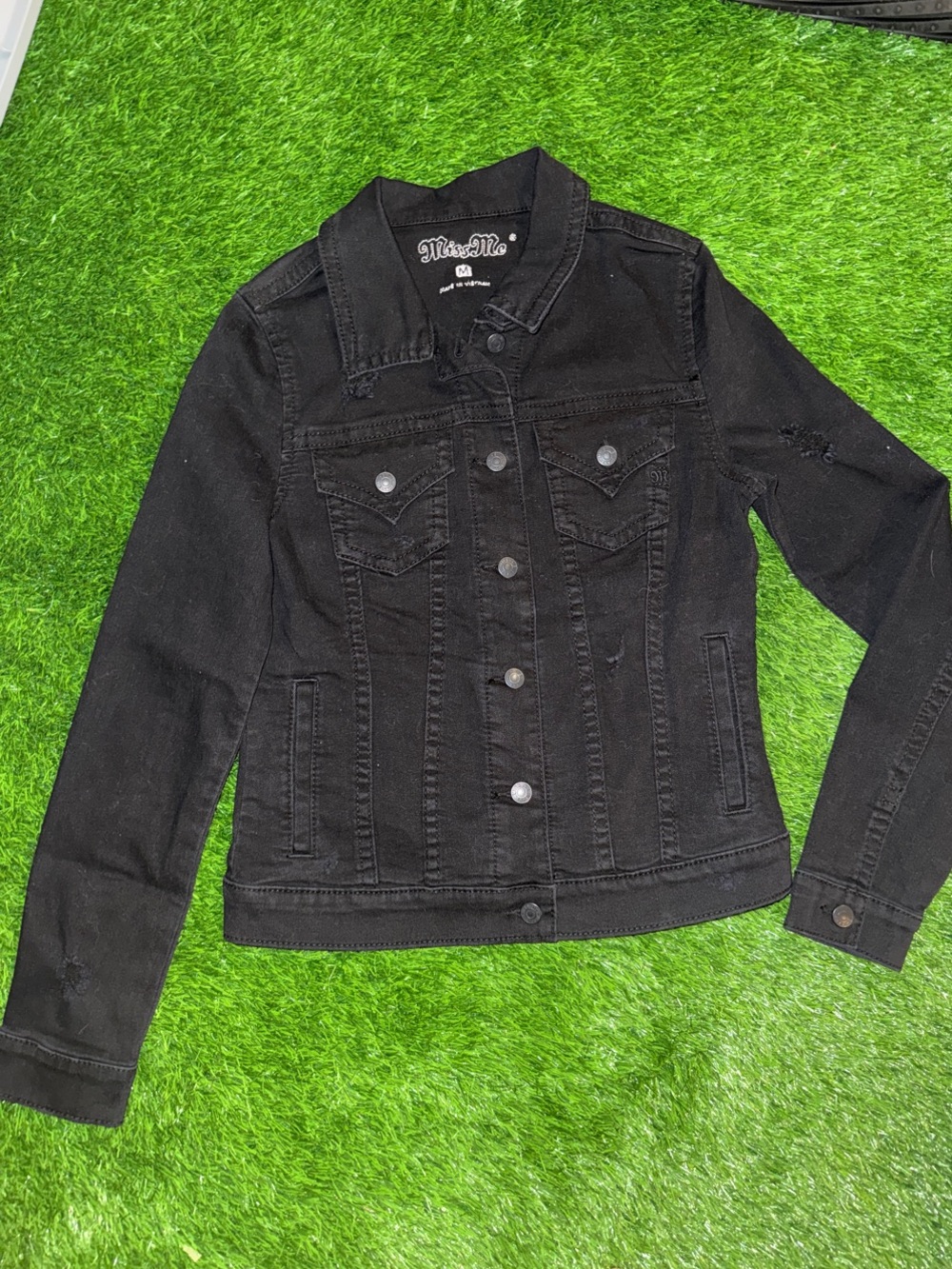 Miss Me Black Denim Trucker Jacket